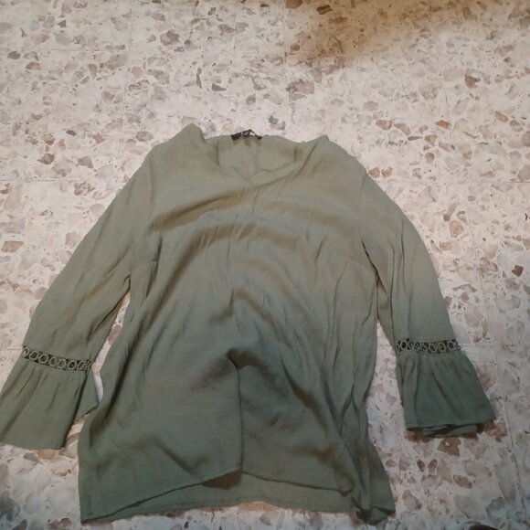 Fred David Tops - Fred David Women's Pull-Over Long Sleeve Top L Olive Green
